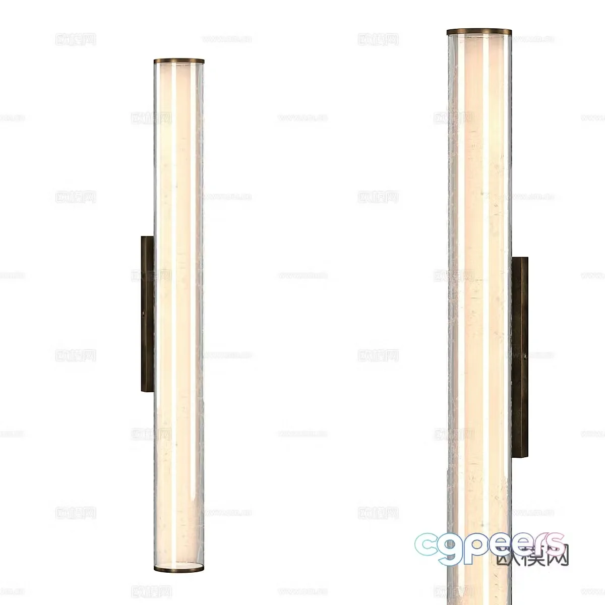 Cylindrical wall light glass wall light 3d model