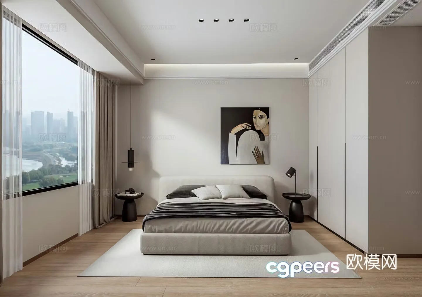 Modern bedroom 3d model
