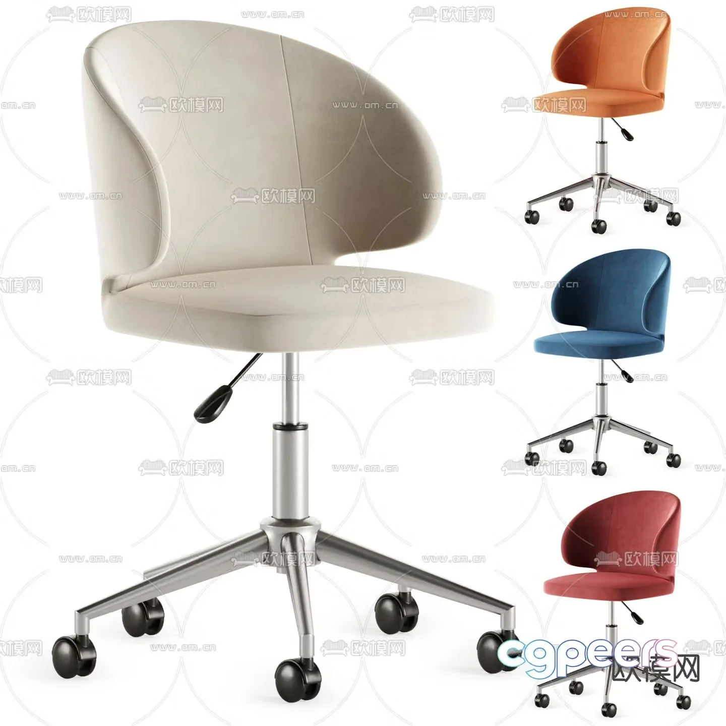 Office chair shift chair staff chair 3d model