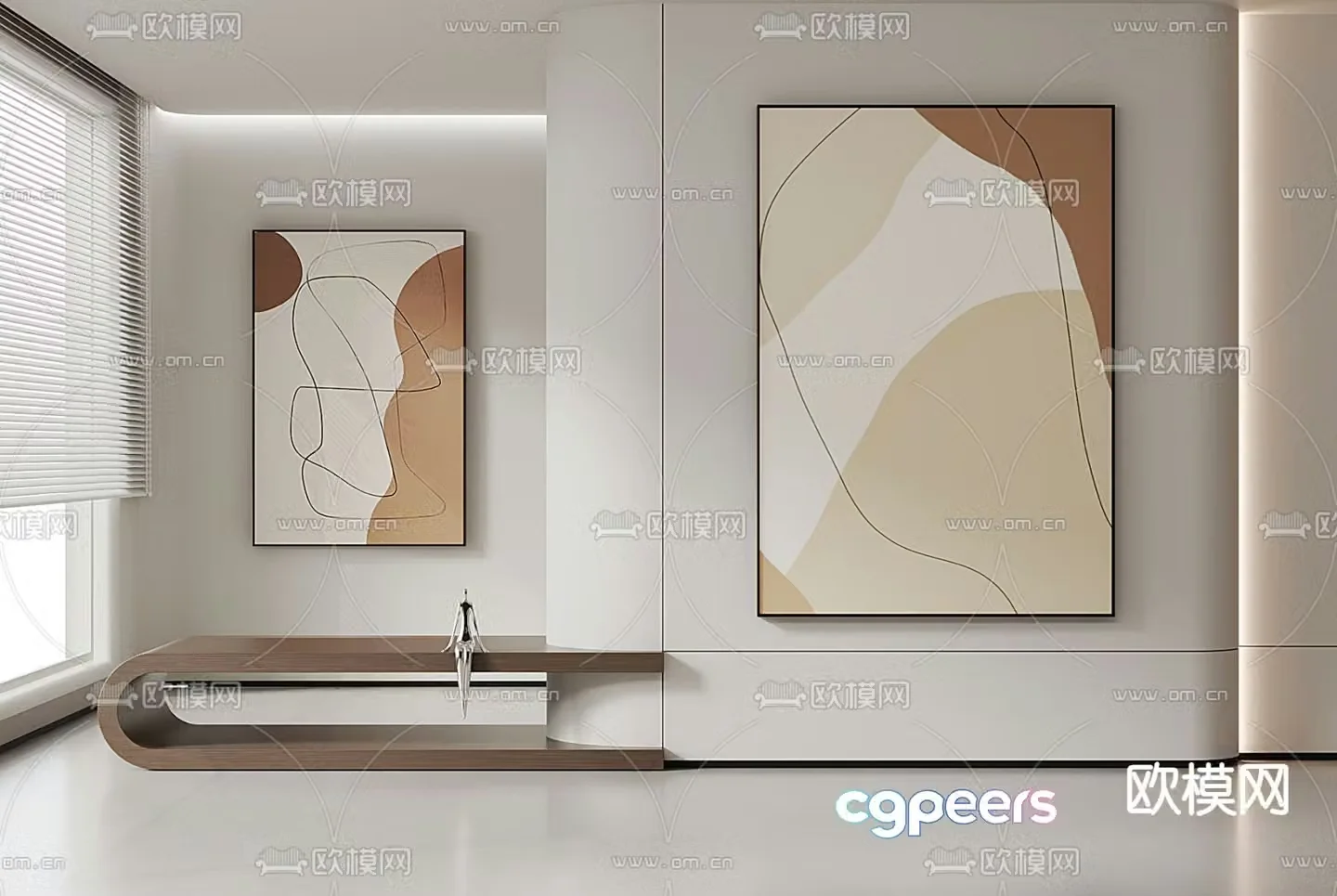 Decorative painting Art painting Abstract painting 3d model