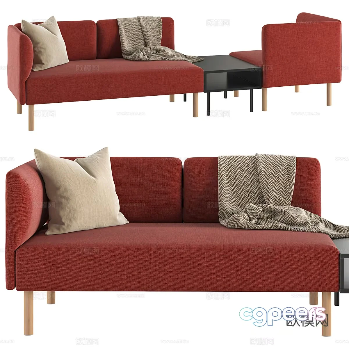 Modern Living Room 3D Model – 17346 – VRAY Render