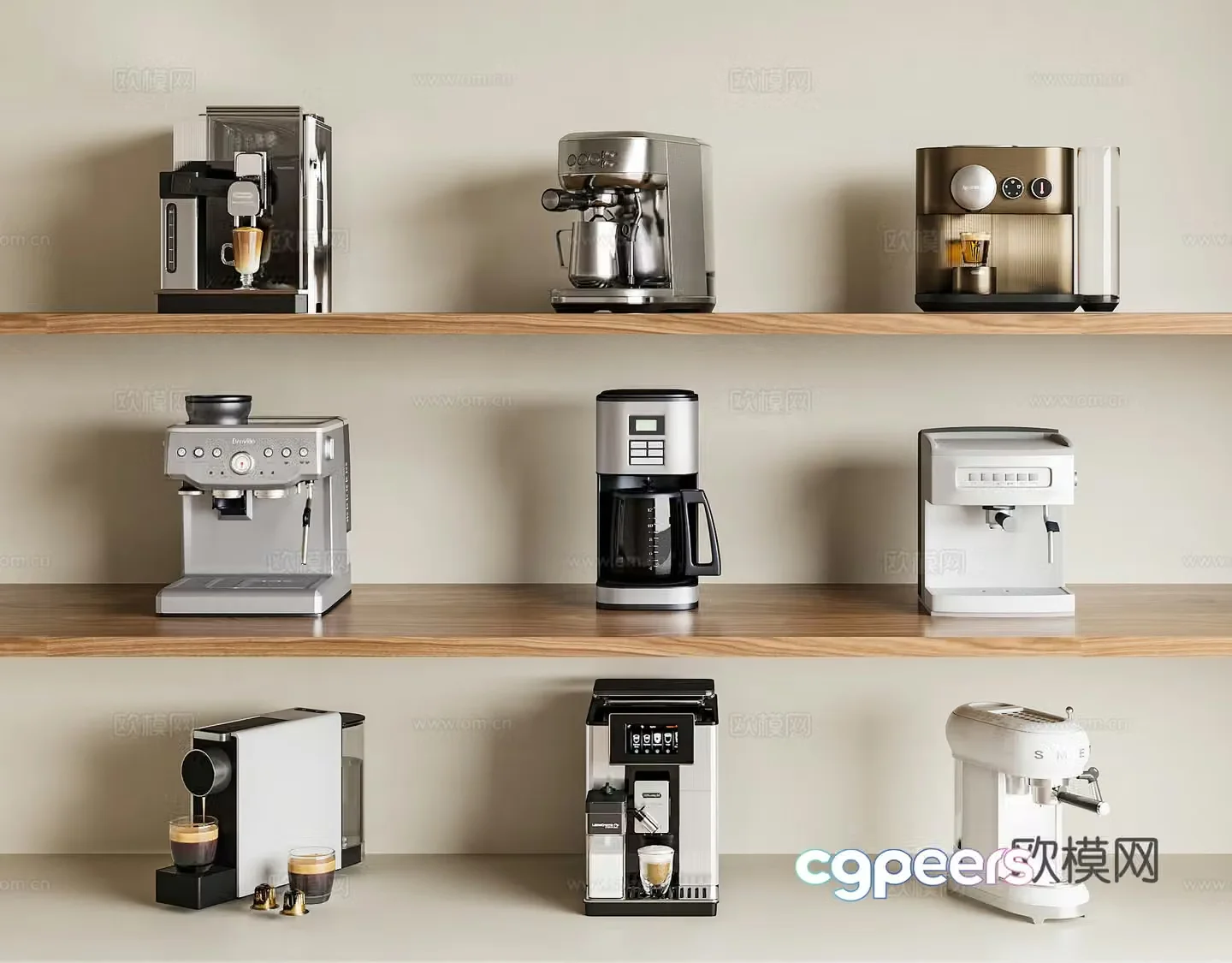 Coffee machine Coffee water dispenser Coffee machine Bean grinder Drinking machine 3D model
