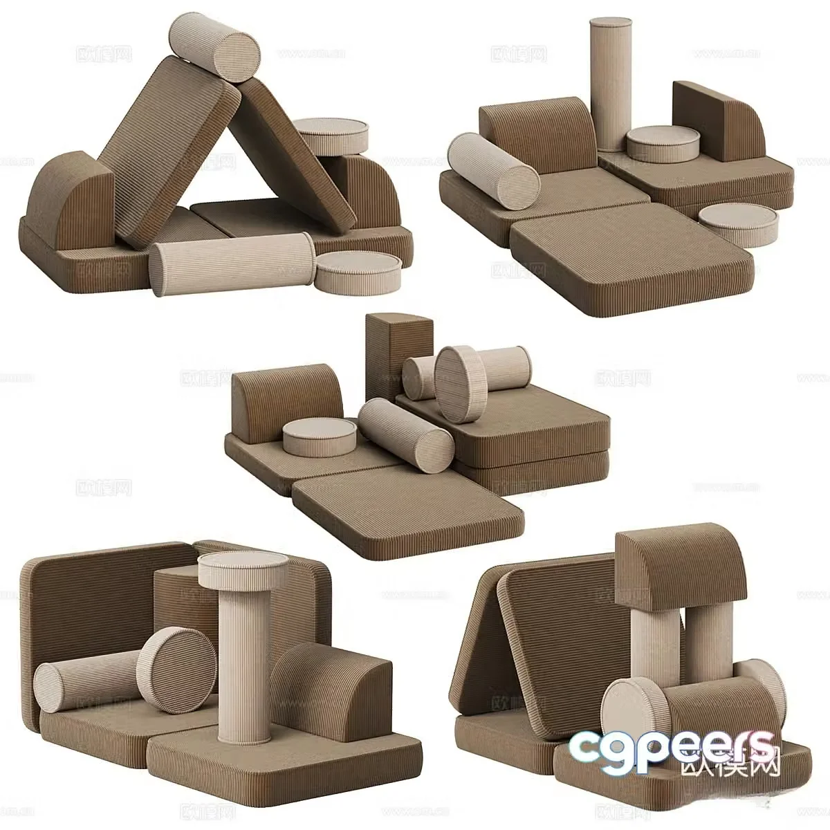 Modern special-shaped sofa 3d model