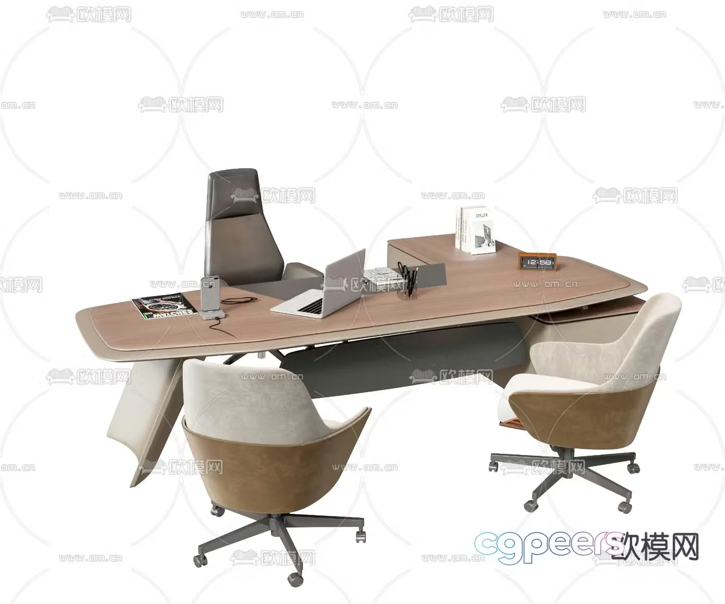 Office desk desk desk supervisor desk boss desk 3D model