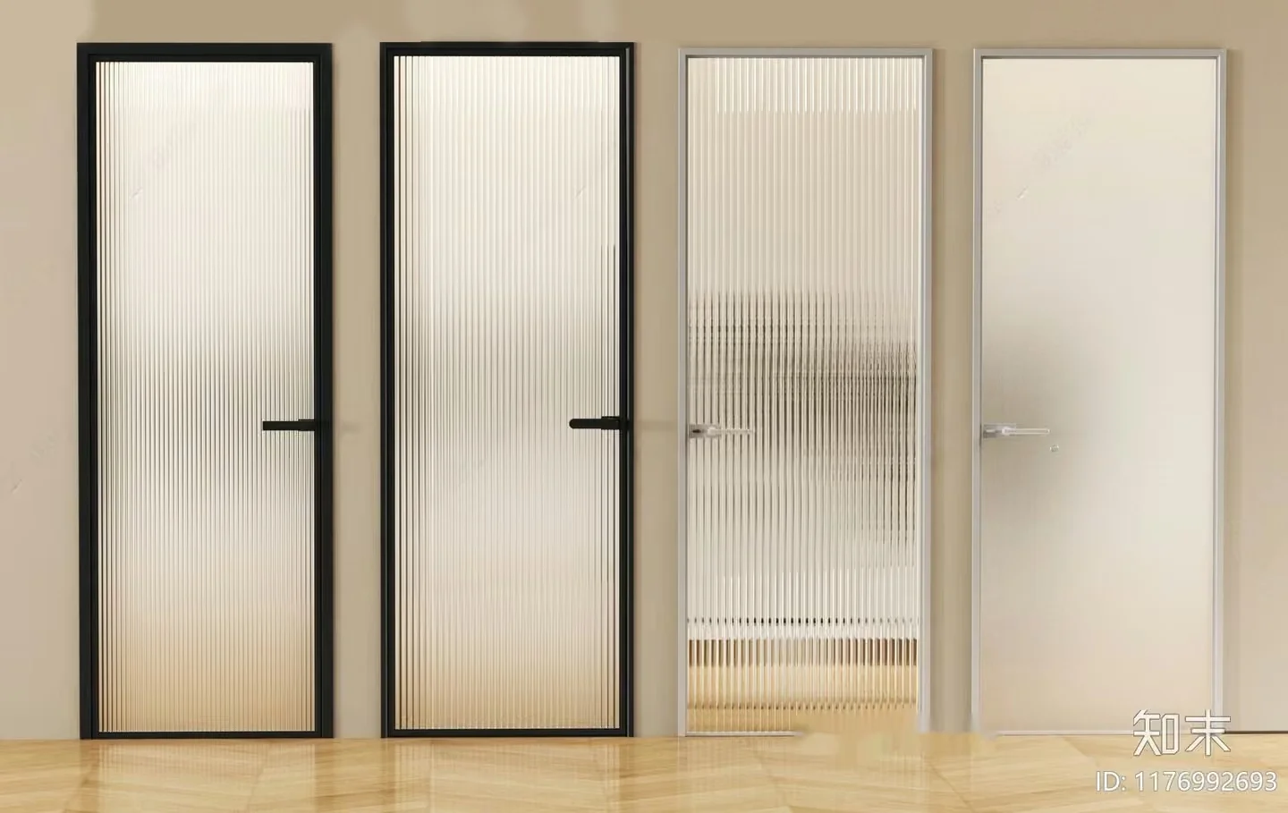 Modern Glass Doors 3D Model – 12474 – VRAY Render