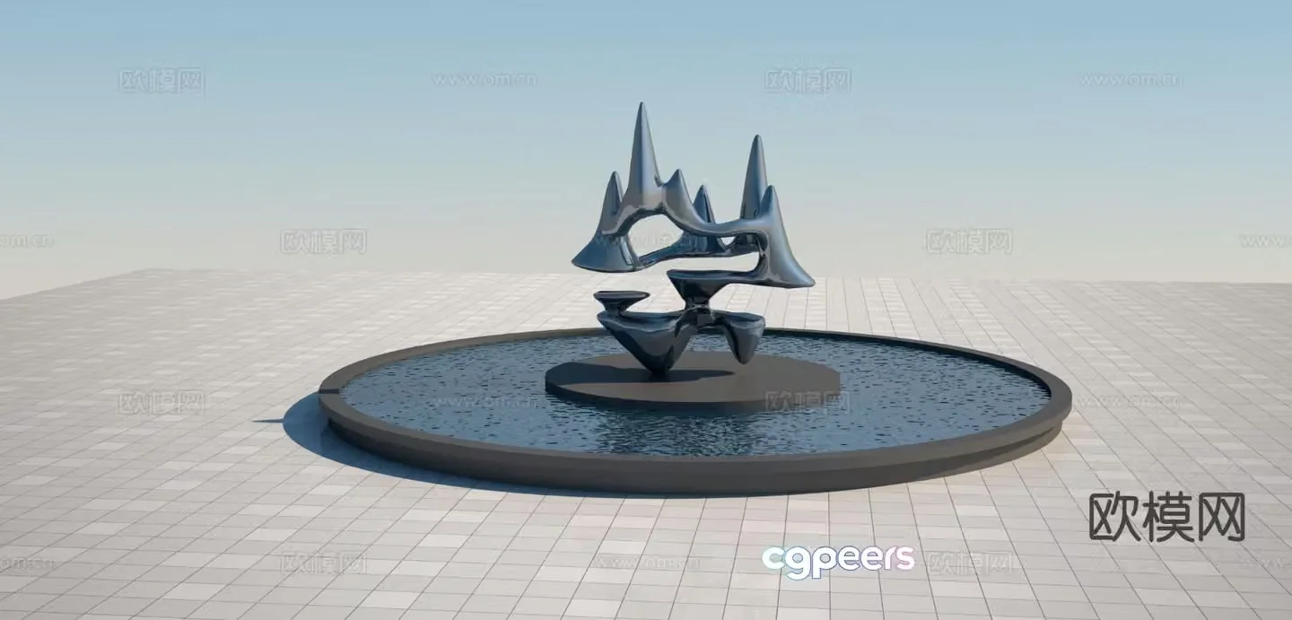Freehand mountain sculpture 3D model