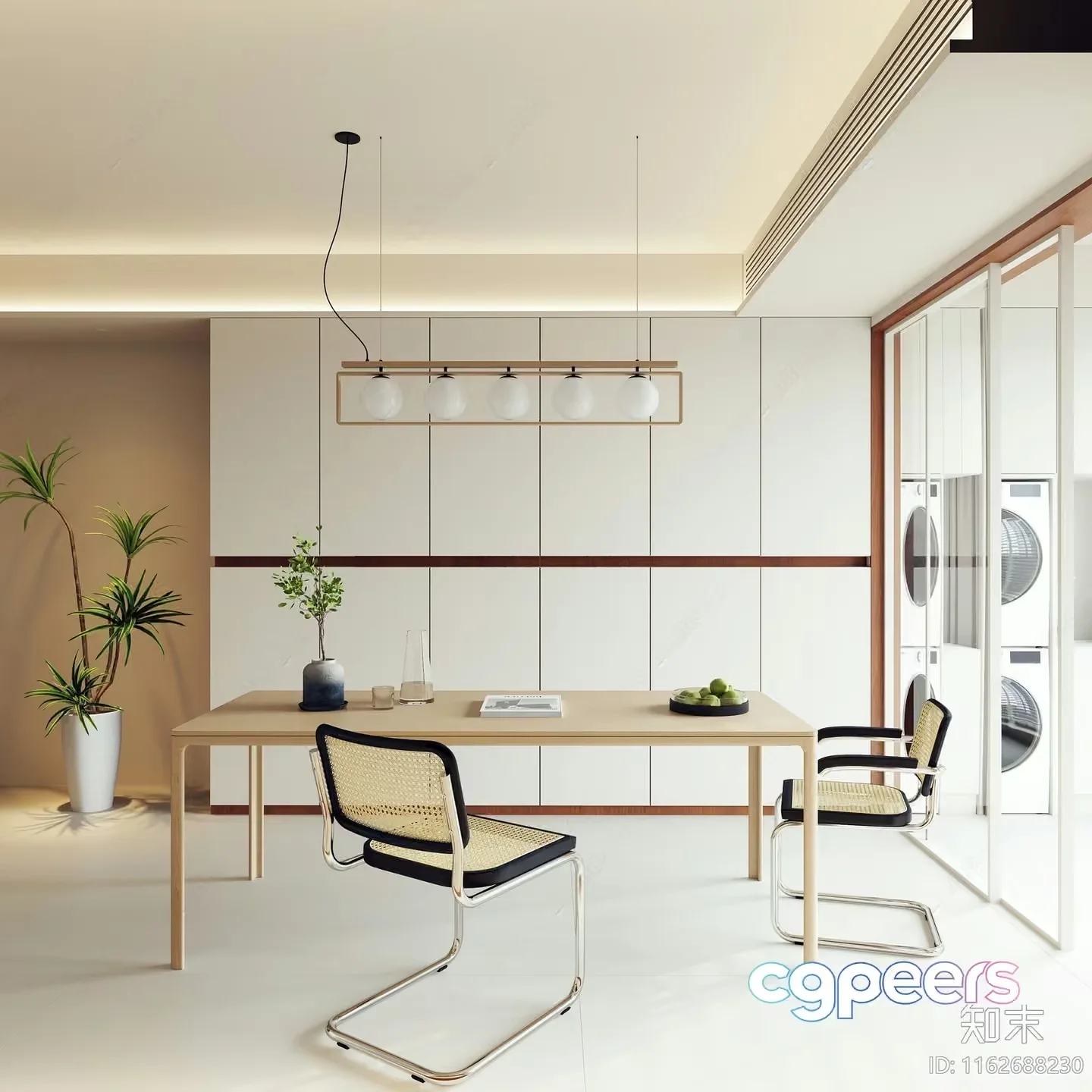Modern Minimalist Office 3D Model – 10381 – VRAY Render