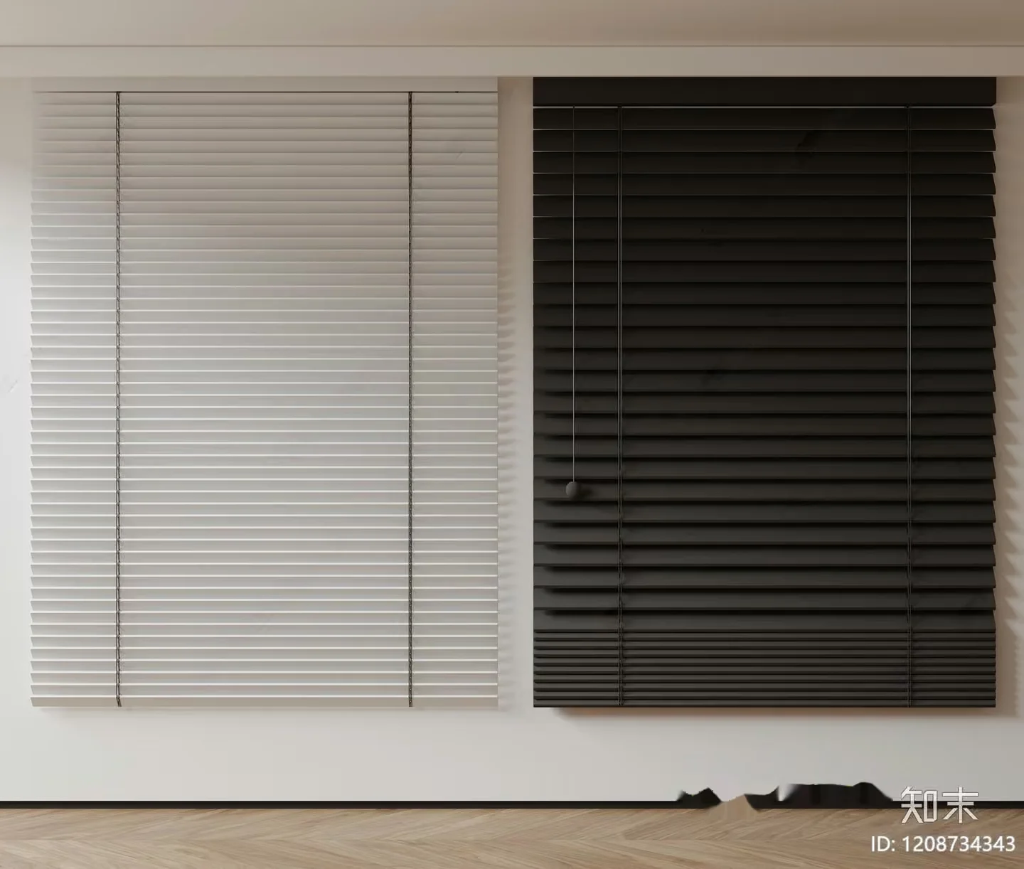 Modern Window Blinds 3D Model – 16187 – VRAY Render