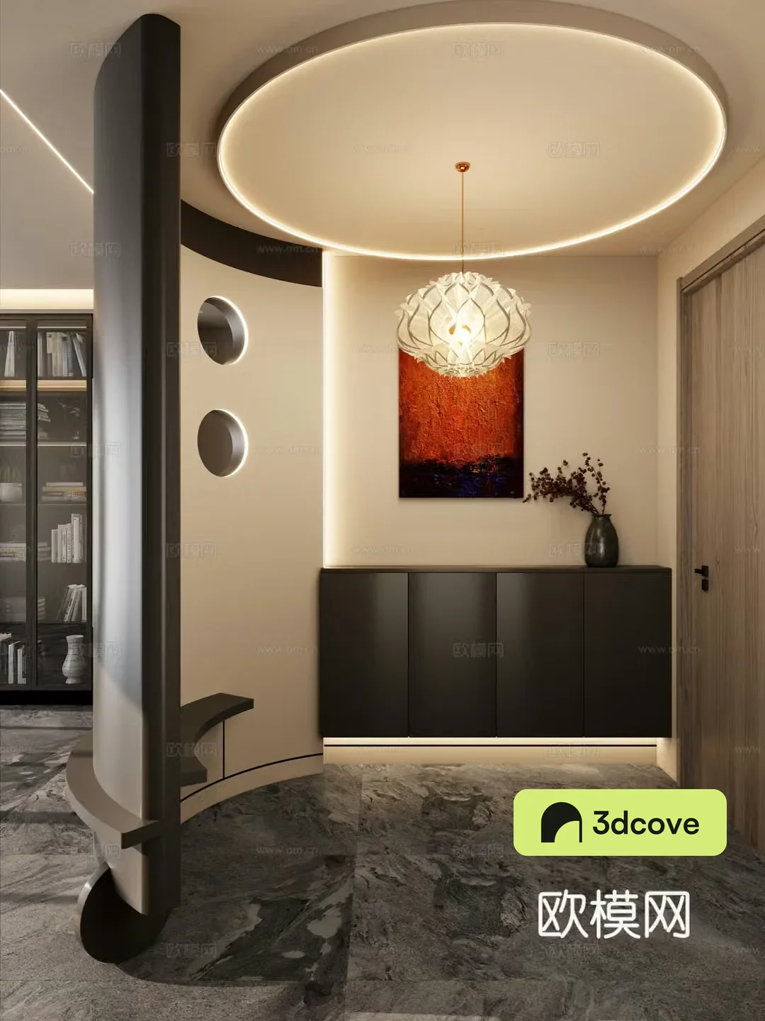 Italian style light luxury style arc embrace type crystal chandeliers door partition