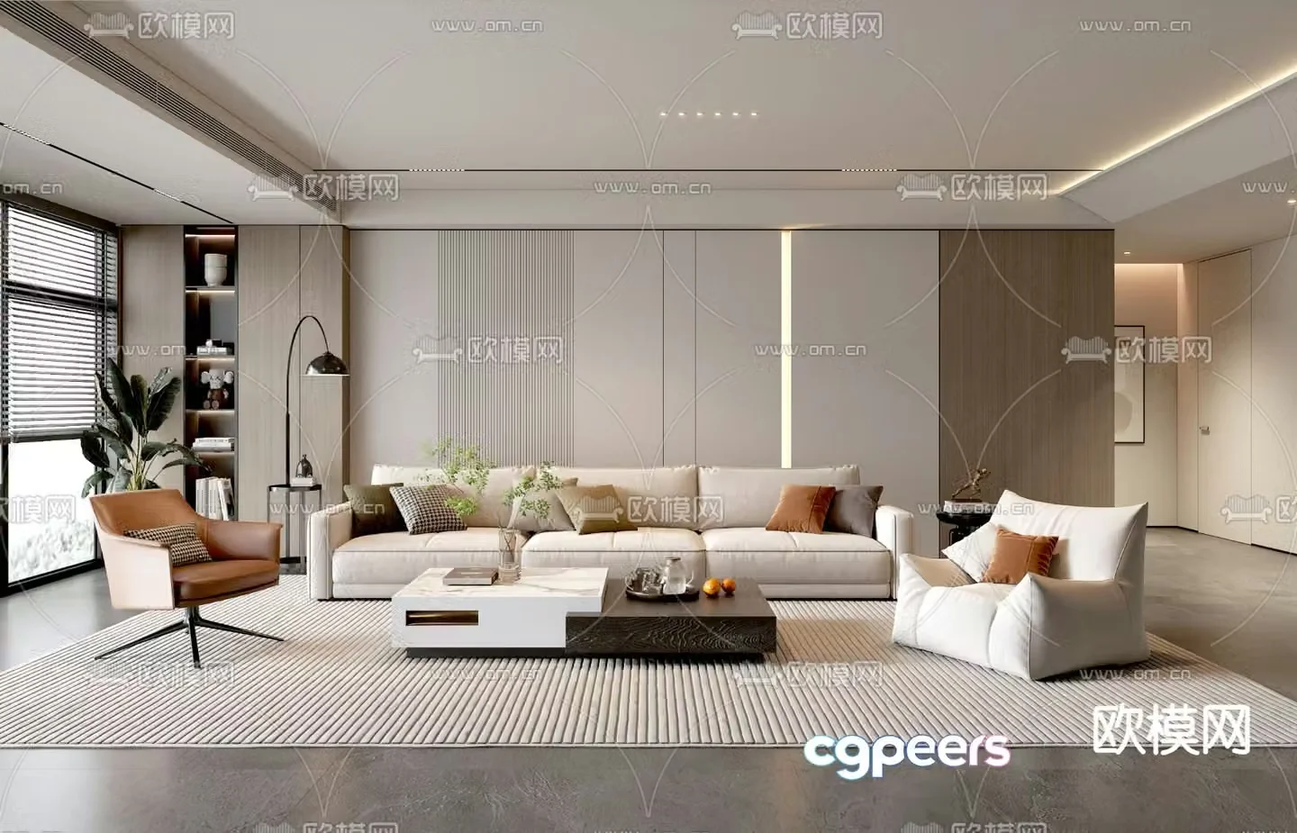 Modern living room 3d model