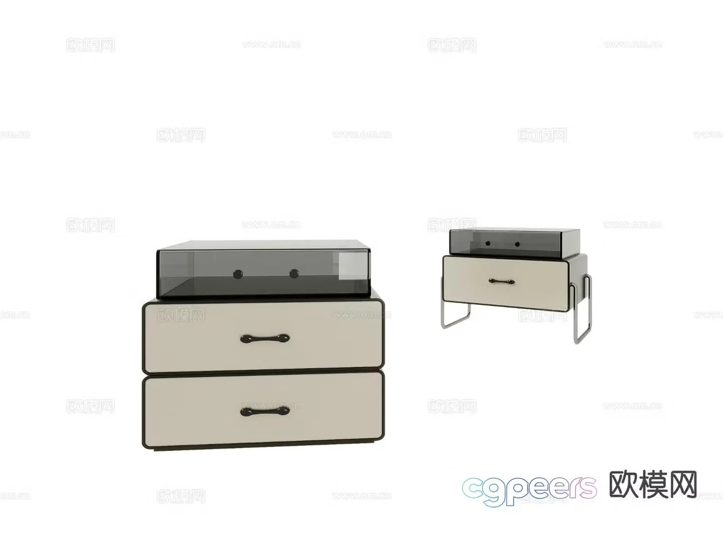 Modern children’s bedside table 3d model