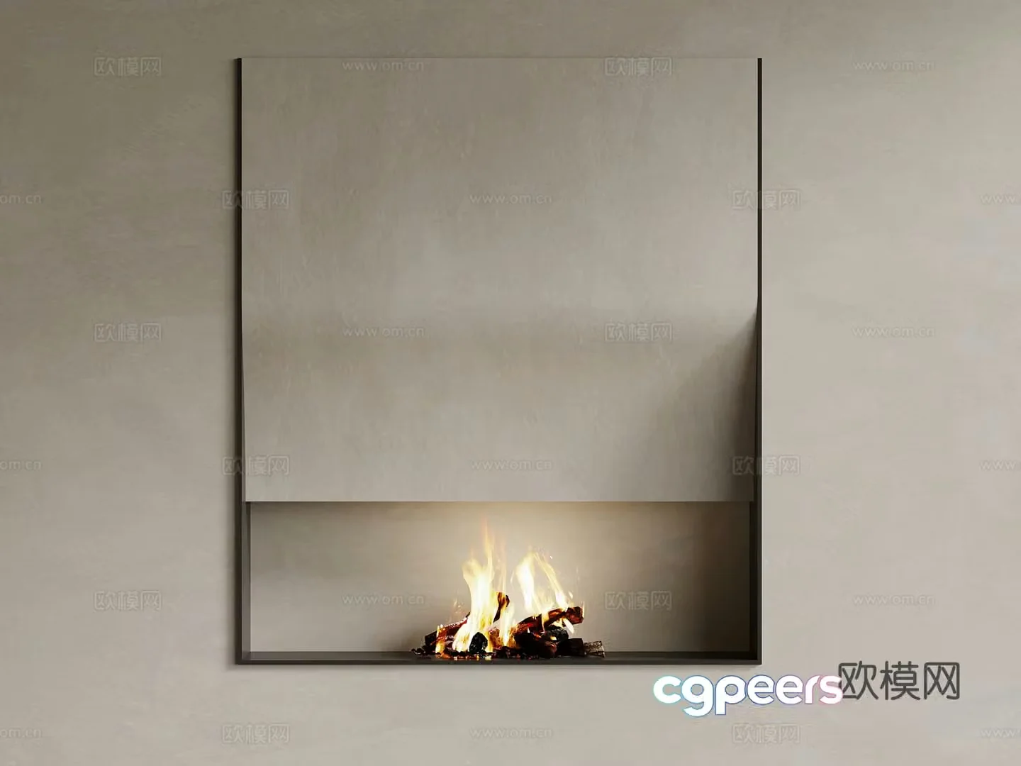 Fireplace Modern Fireplace Inlaid Fireplace 3d Model