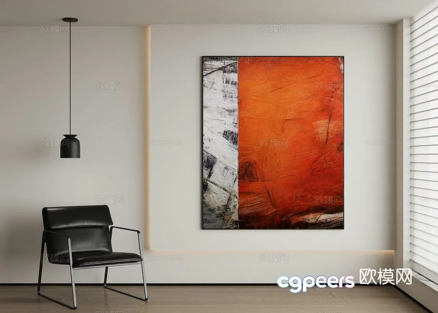 Modern decorative painting 3d model