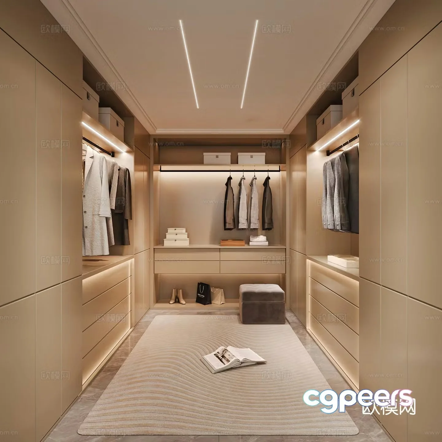 Modern cloakroom 3d model