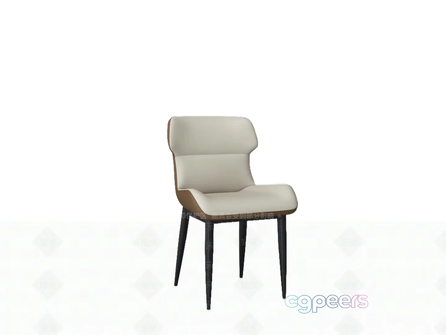 Modern Beige Chair 3D Model – 17892 – VRAY Render