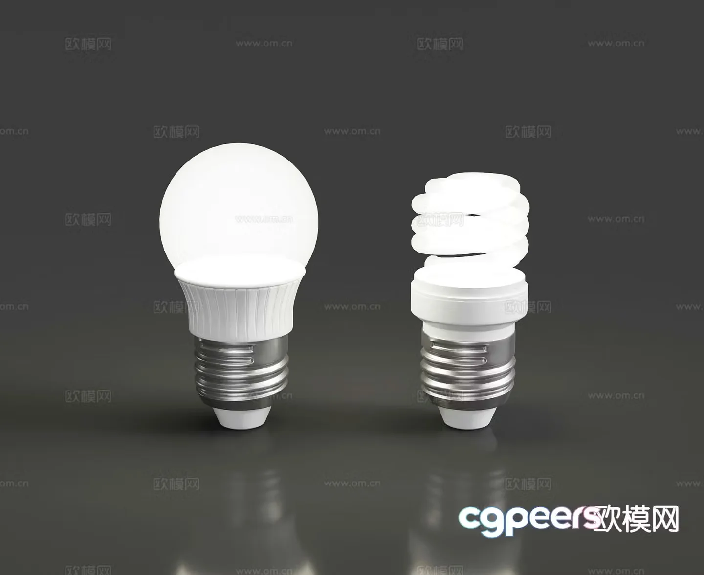 Modern light bulb energy saving lamp 3d model