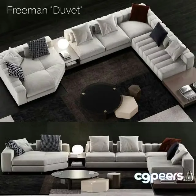 3ds Max Free – Freeman Duvet Sofa
