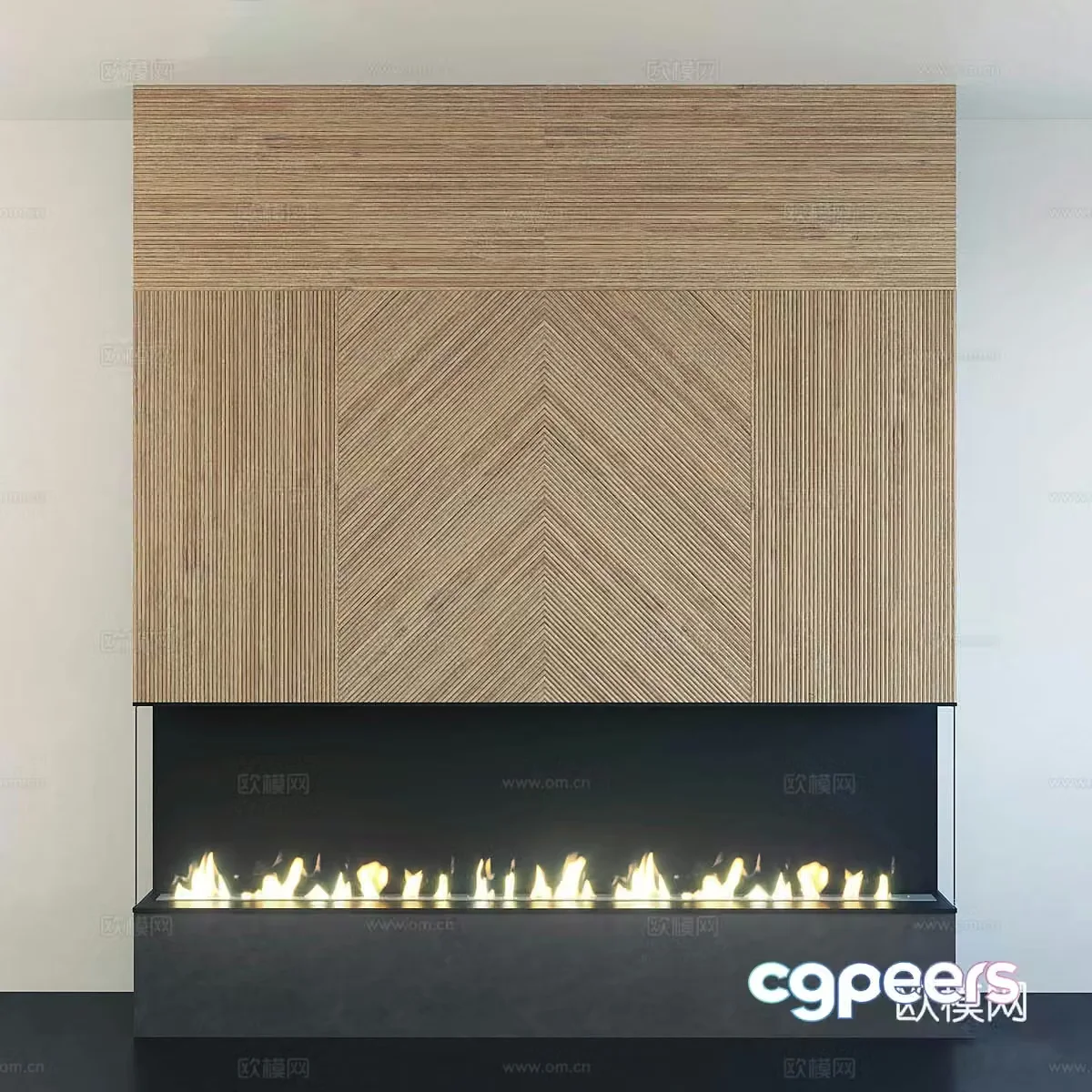 Modern Fireplace 3d Model