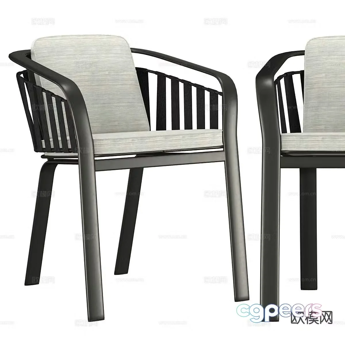 Italian chair dining chair single chair 3d model