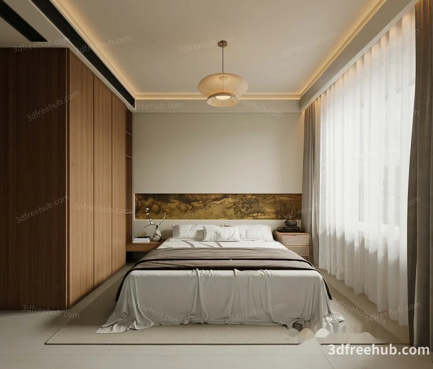 Cozy Bedroom 3D Model – 21274 – VRAY Render