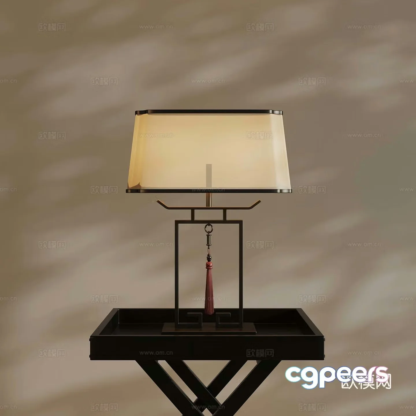 New Chinese desk lamp 3D model