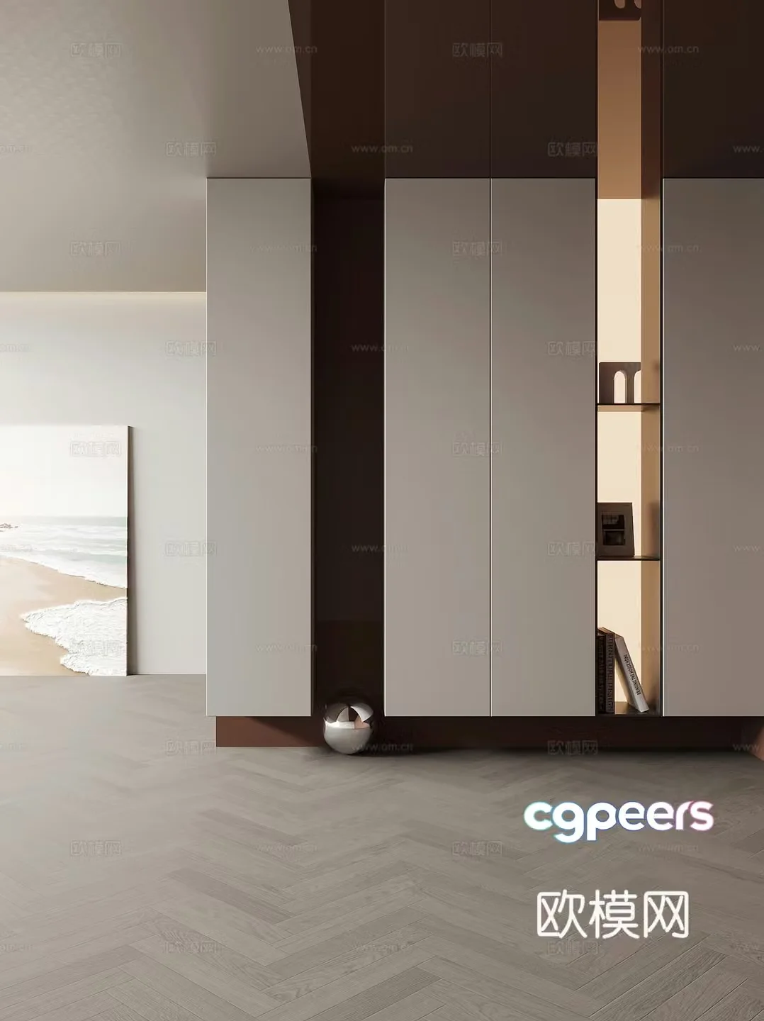 Modern minimalist entrance 3D model