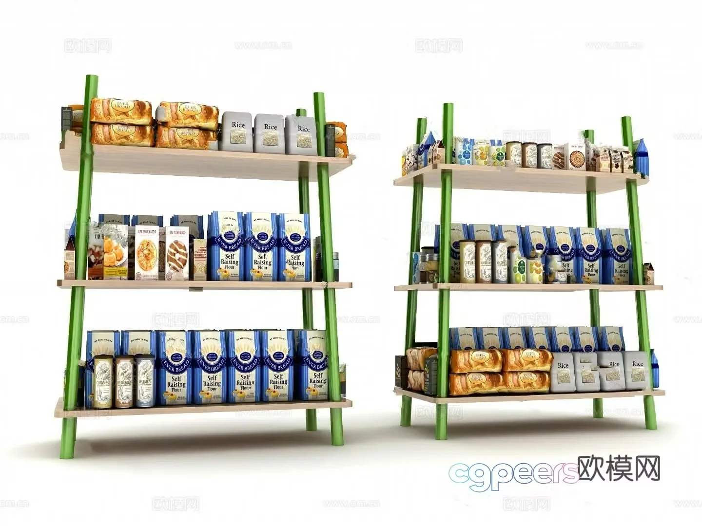 Modern container shelf model 3d model