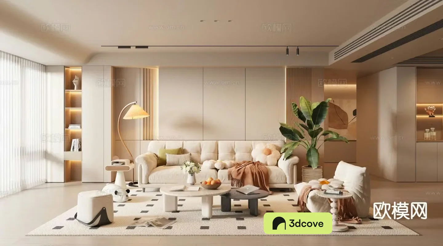 Creamy living room