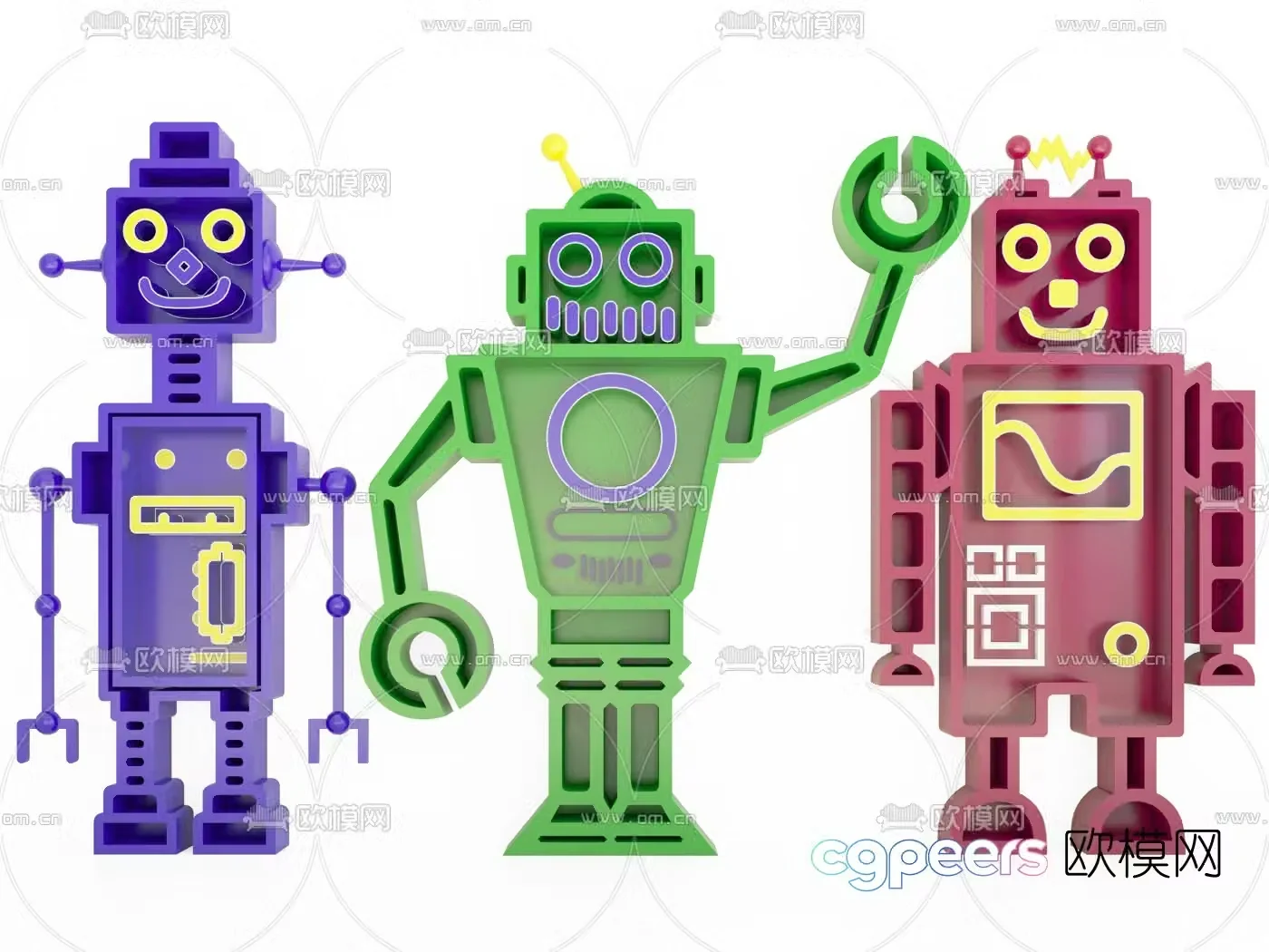 Modern robot children’s toy 3d model