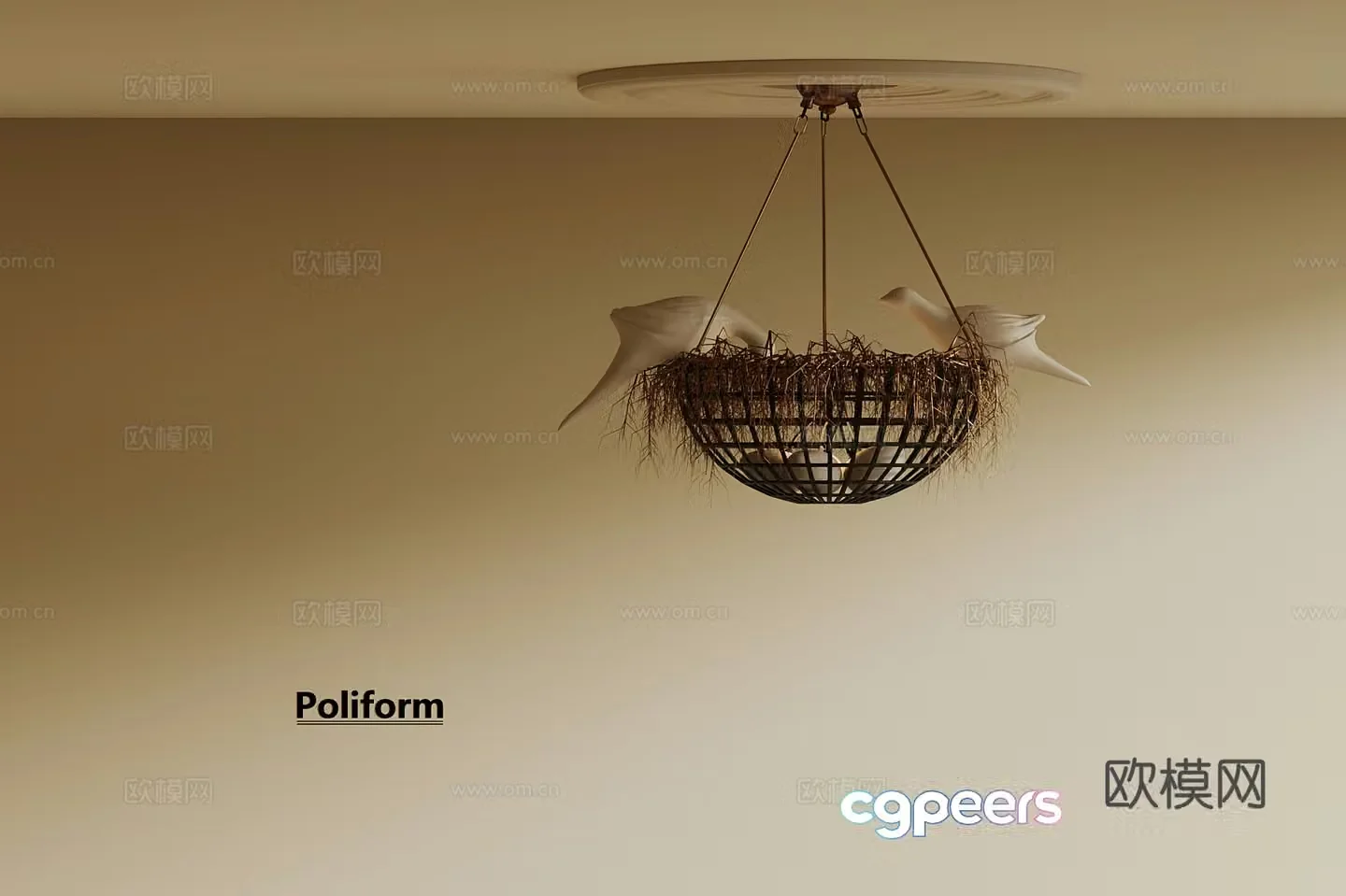 016 Chandelier Modern Art Chandelier 3D Model