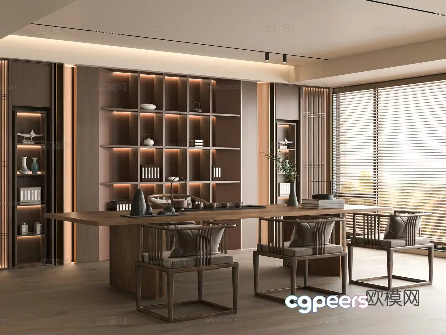 New Chinese tea room 3D model