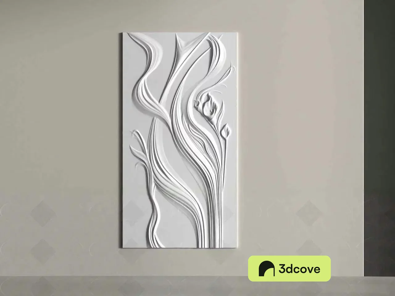 A White Three-Dimensional Art Piece