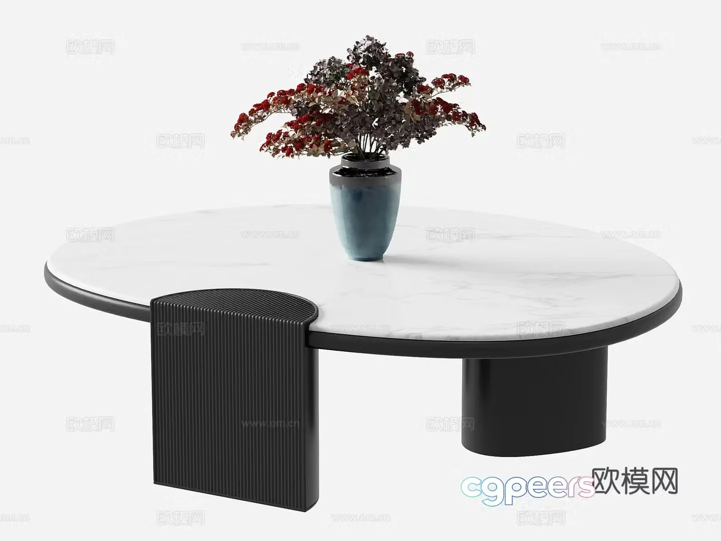 Modern marble coffee table 3d model