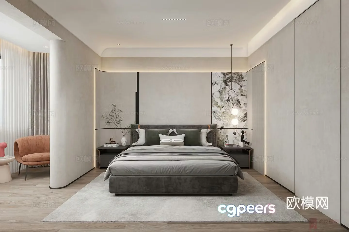 Modern bedroom 3d model