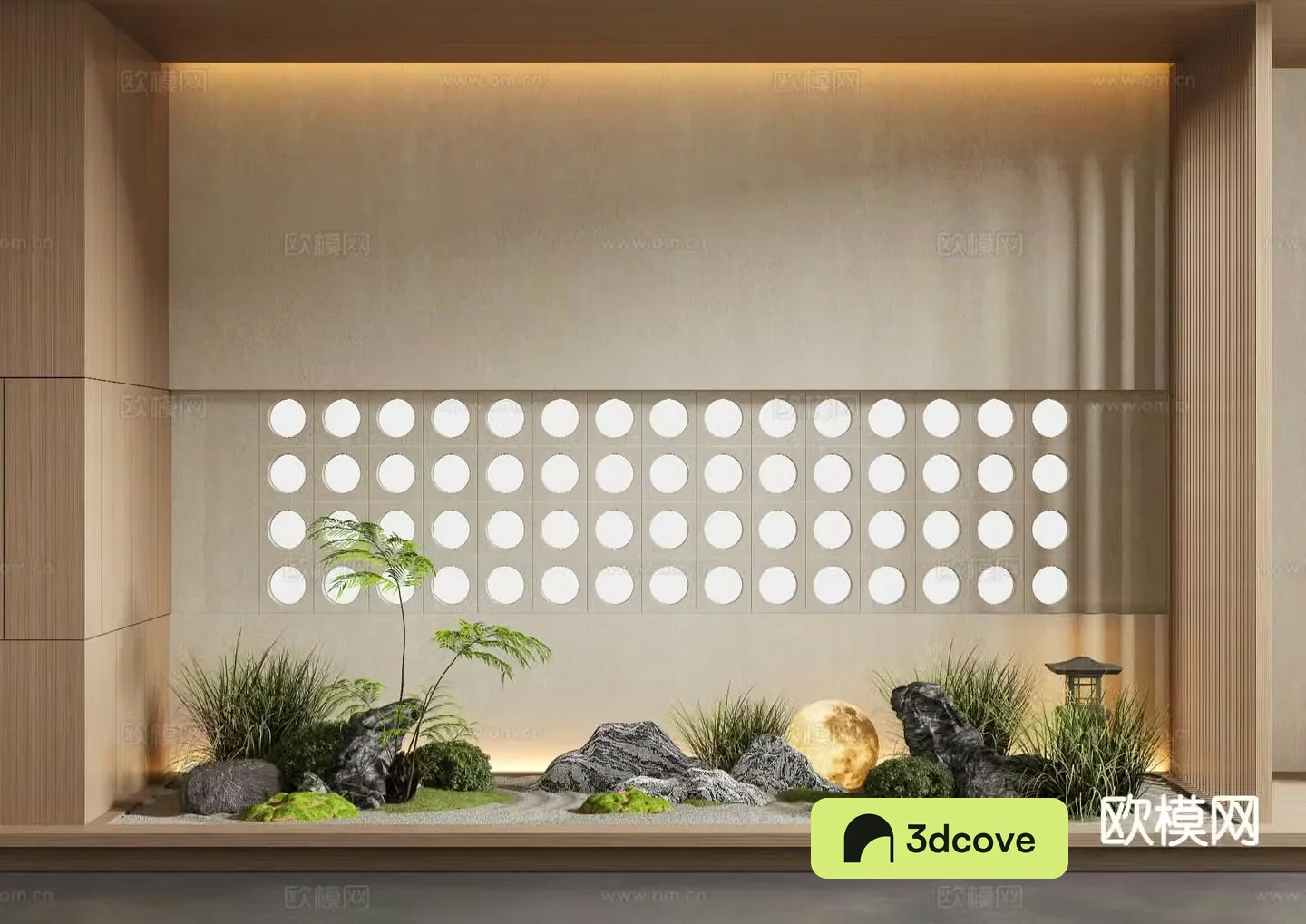 Modern interior landscape plant landscape