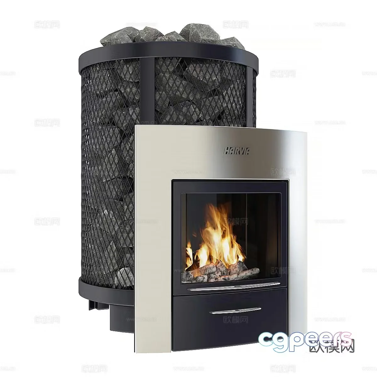 Fireplace 3d model