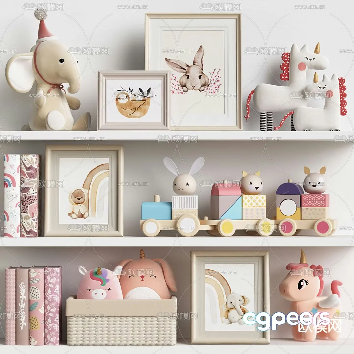 Children’s ornaments toys dolls 3d model