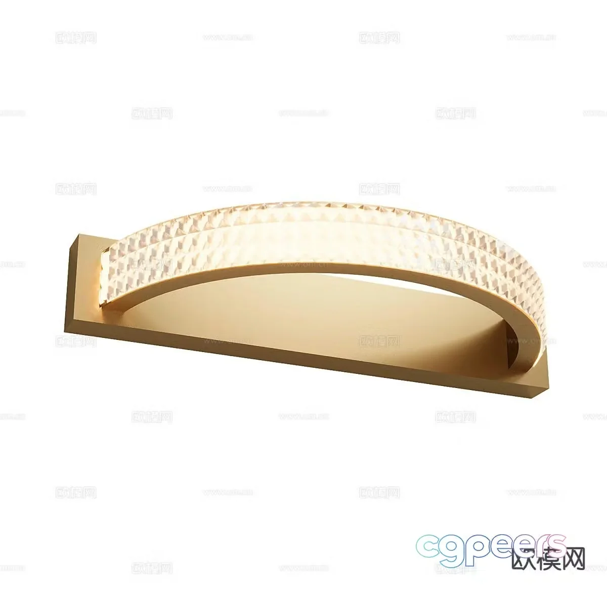 Light luxury wall lamp semicircular wall lamp 3d model