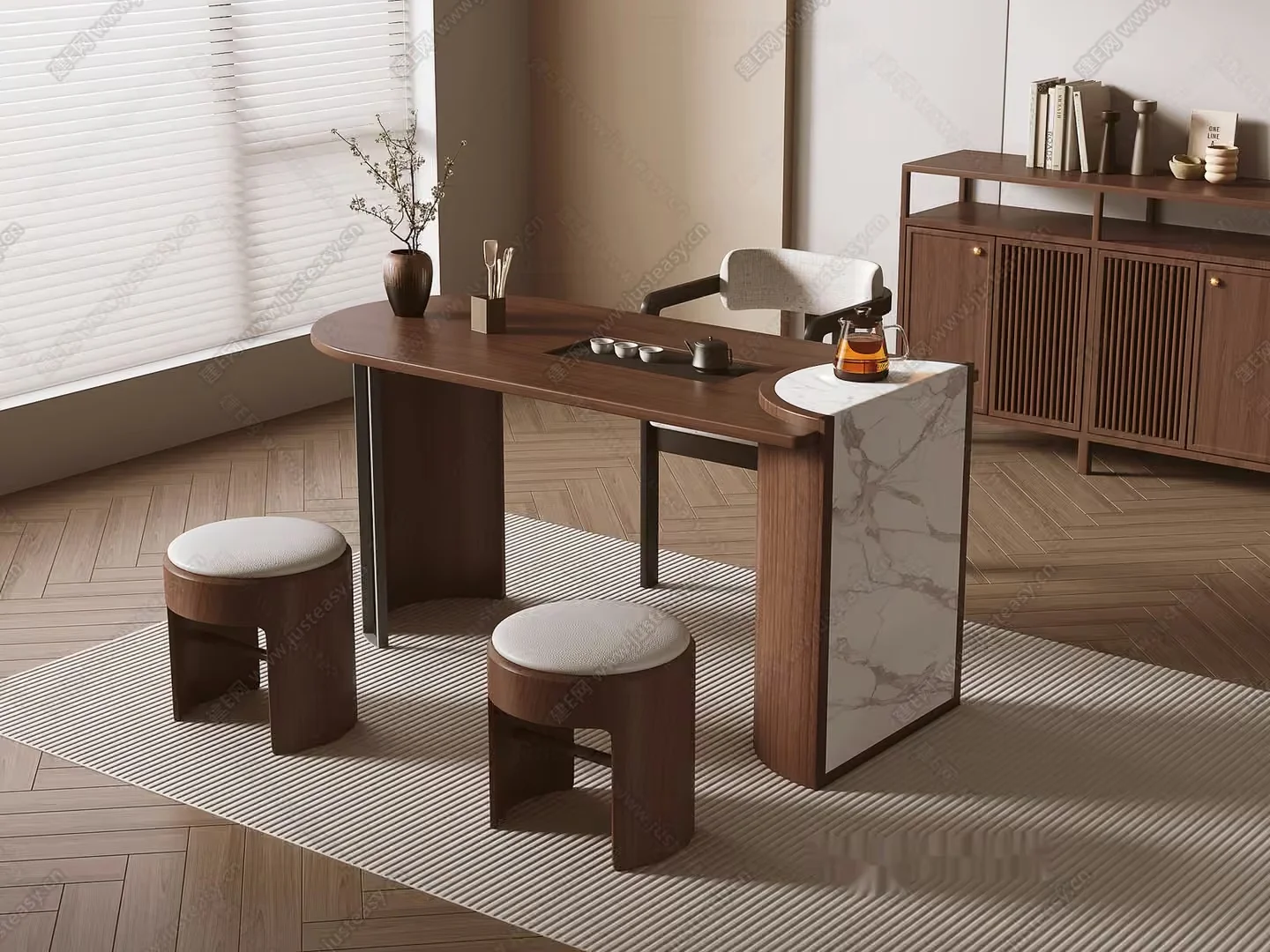 Modern Minimalist Office 3D Model – 11108 – VRAY Render