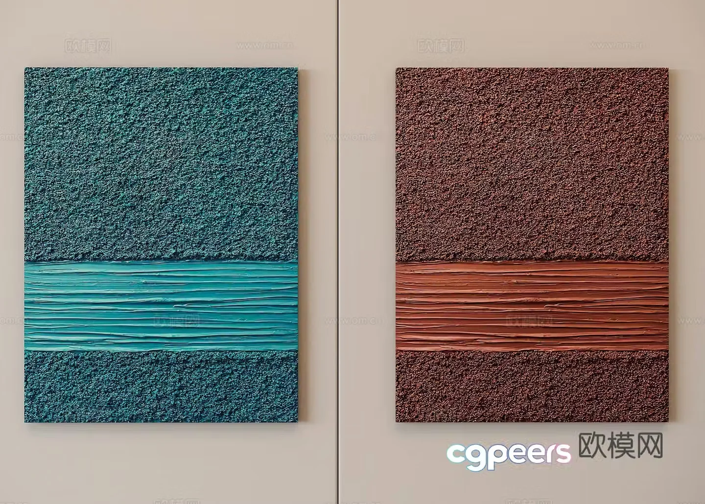 Modern minimalist decorative painting 3d model