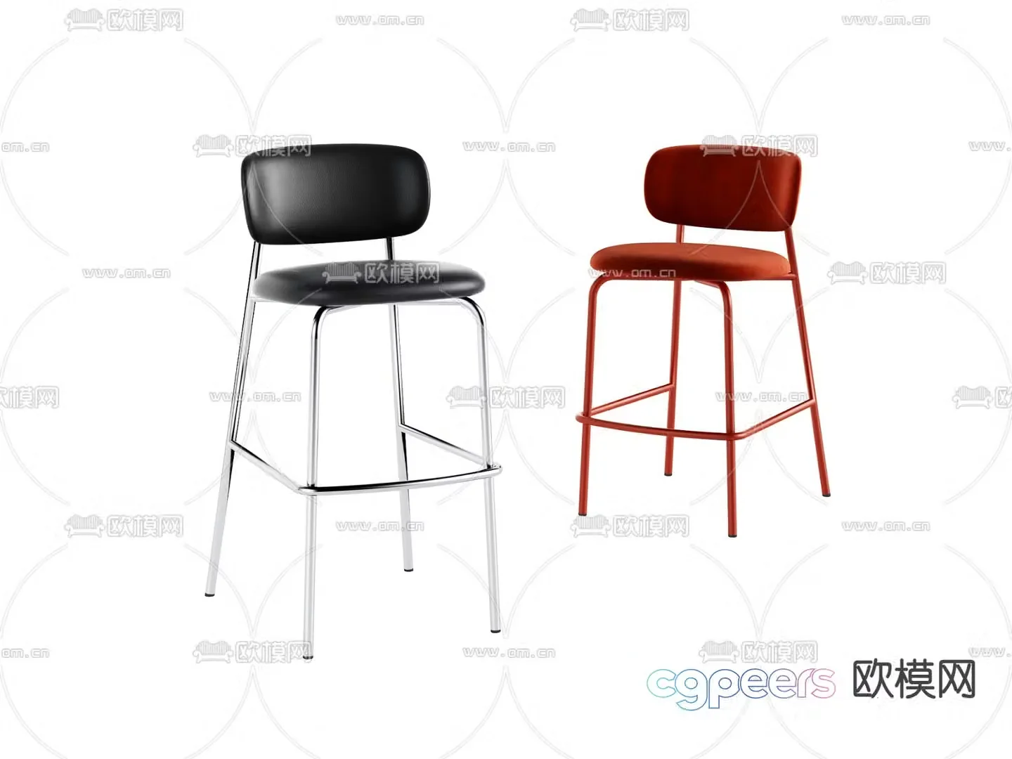 Modern bar stool bar stool high stool 3d model