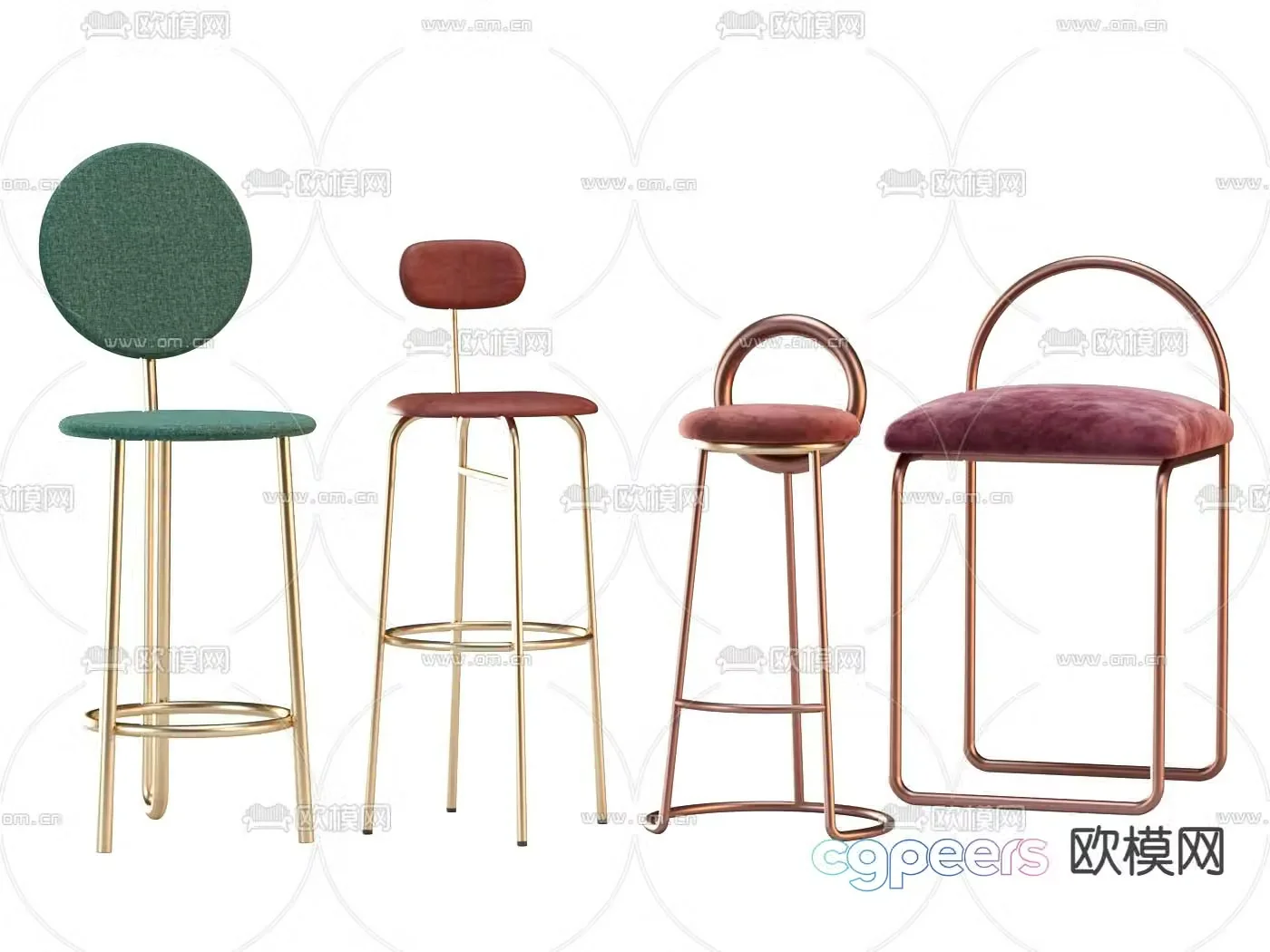 bar stool bar stool high stool 3d model