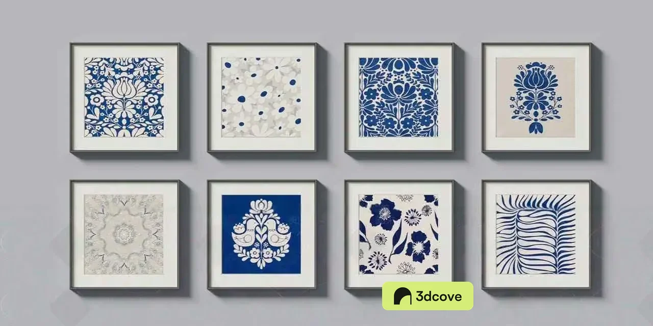 Blue And White Artwork