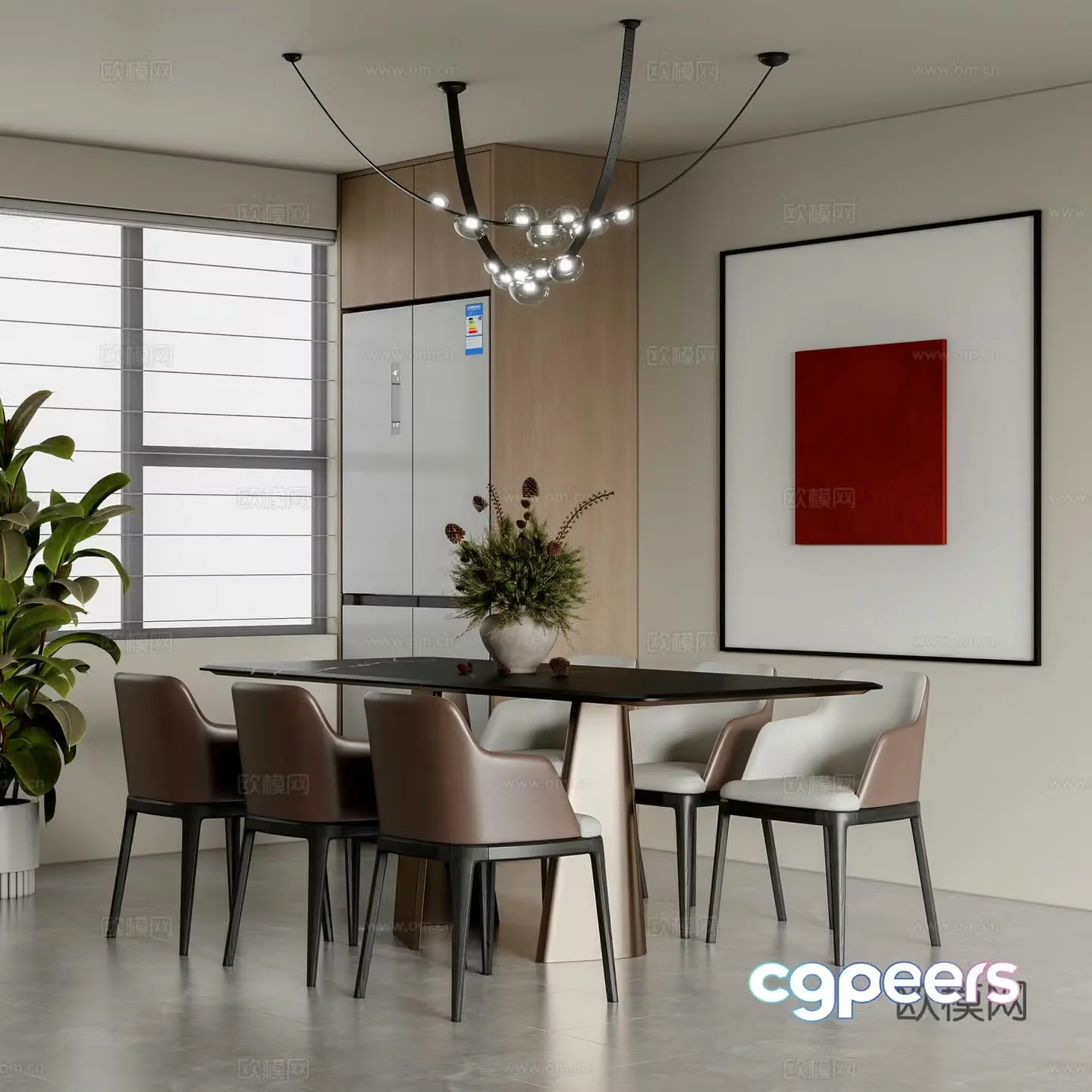 Modern restaurant 3d model