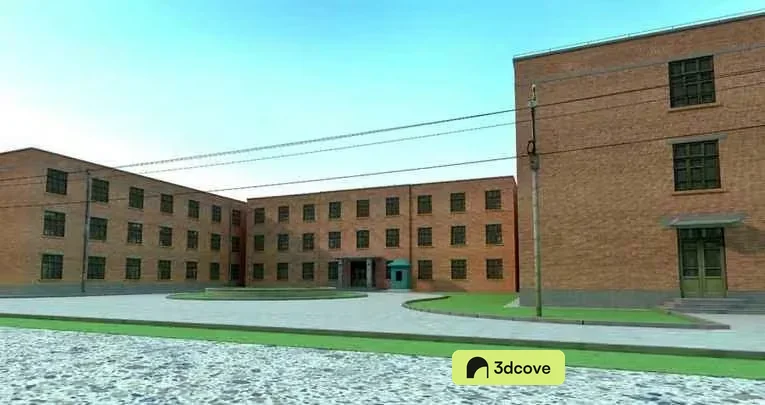 A Large Brick Building