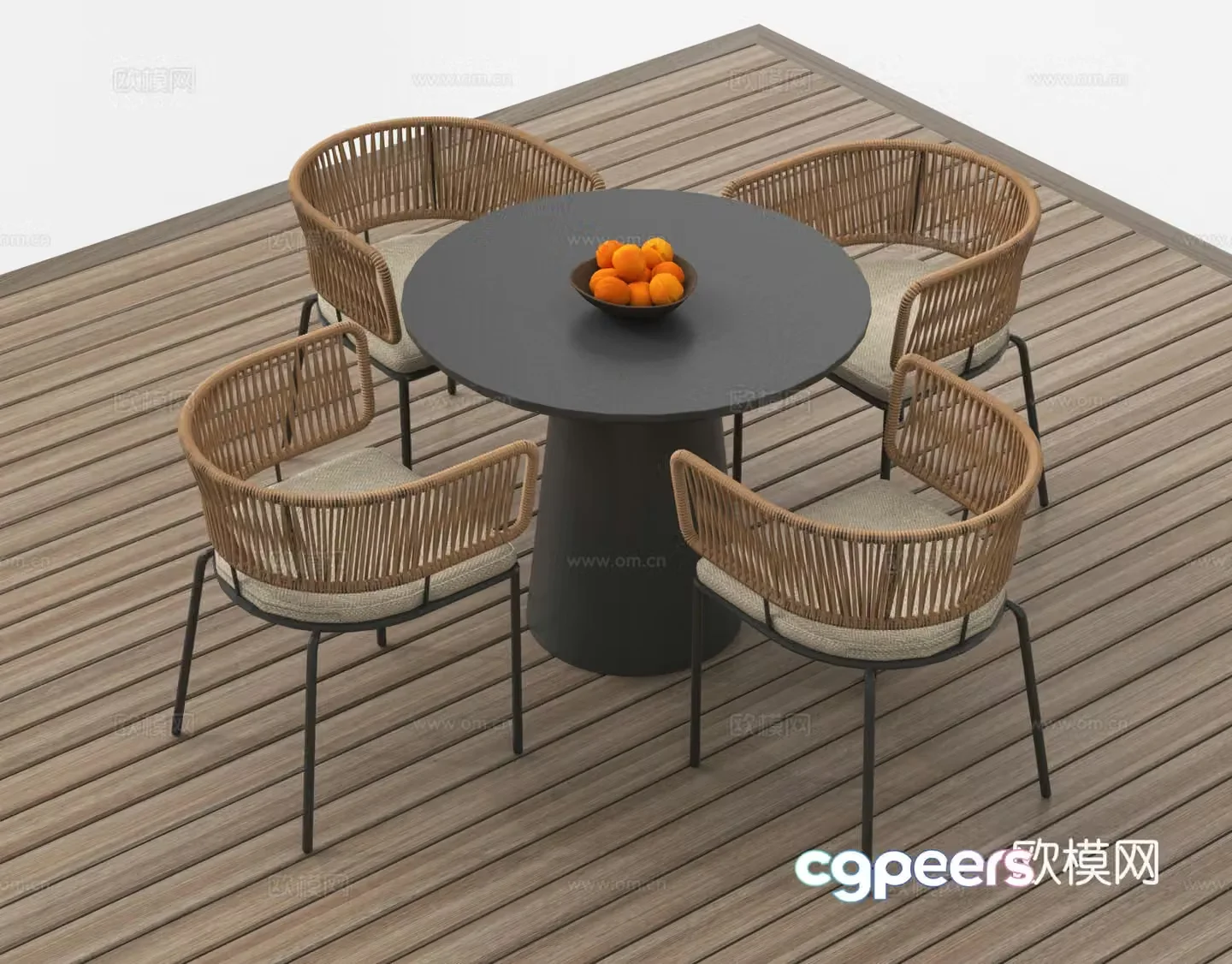 Outdoor table and chairs leisure table and chairs negotiation table and chairs coffee table and chairs 3D model