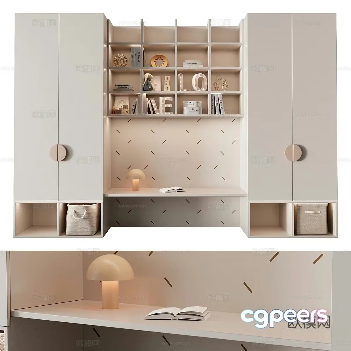 Modern children’s wardrobe 3d model