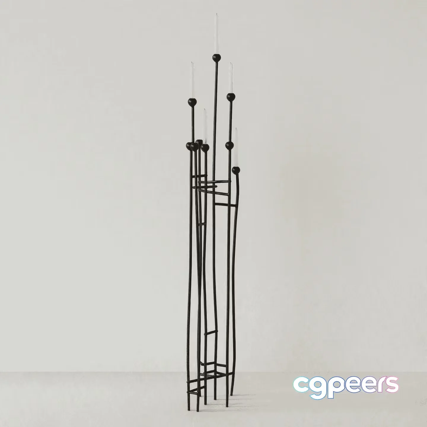 Modern Candle Holder 3D Model – 14744 – VRAY Render