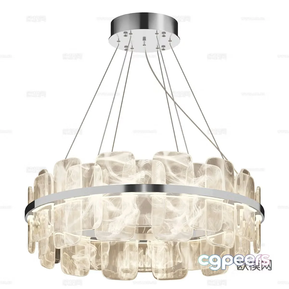 Modern simple light luxury chandeliers chandeliers simple chandeliers restaurant chandeliers living room chandeliers 3D model