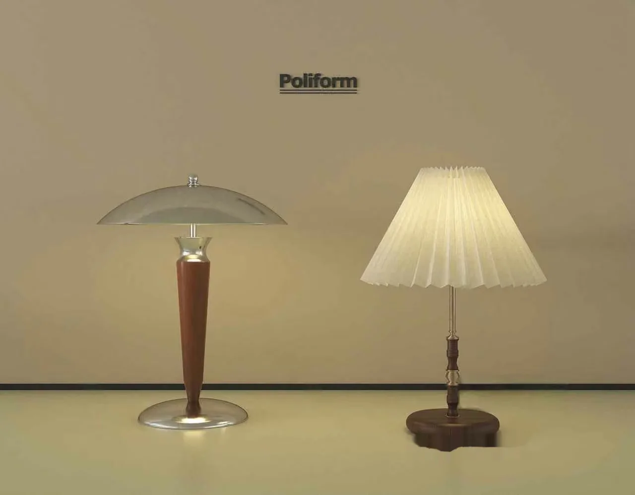 Mid-Century Modern Table Lamps 3D Model – 521 – VRAY Render